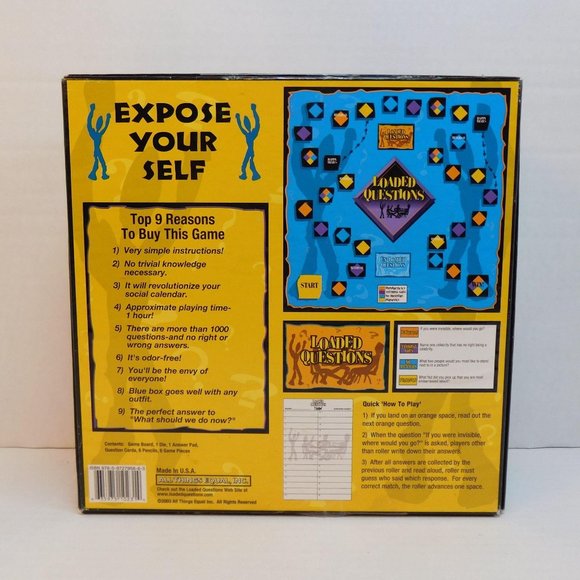 Loaded Questions Expose Yourself Game by All Things Equal - 2003 Edition - Picture 5 of 9